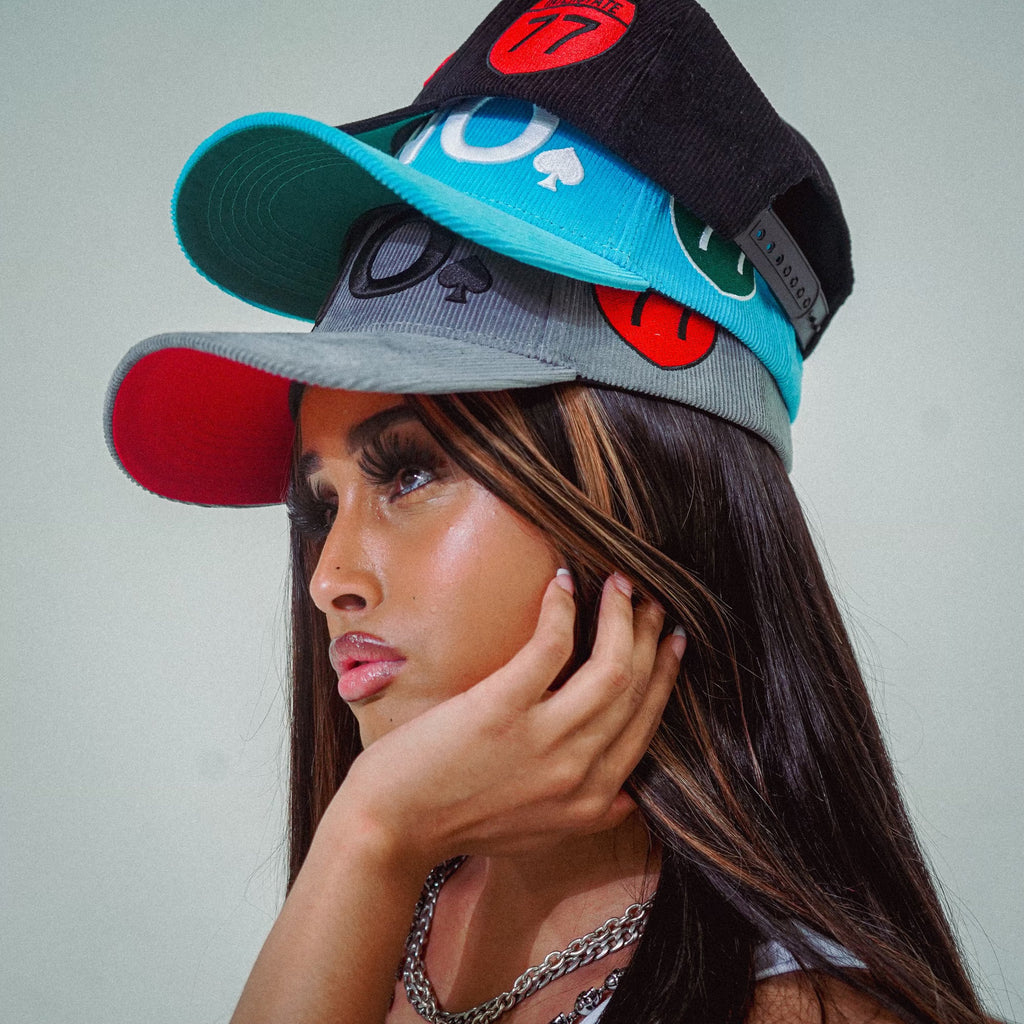 "NO" A-FRAME HAT (BLACK/RED)