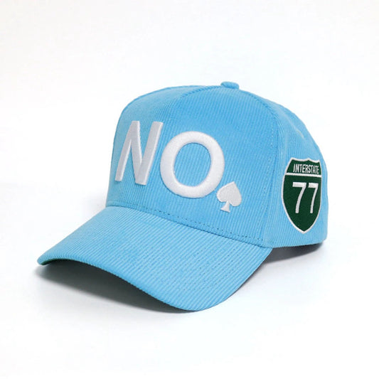 "NO" A-FRAME HAT (BLUE/WHITE/GREEN)