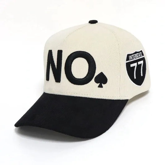 "NO" A-FRAME HAT (OFF-WHITE/BLACK)